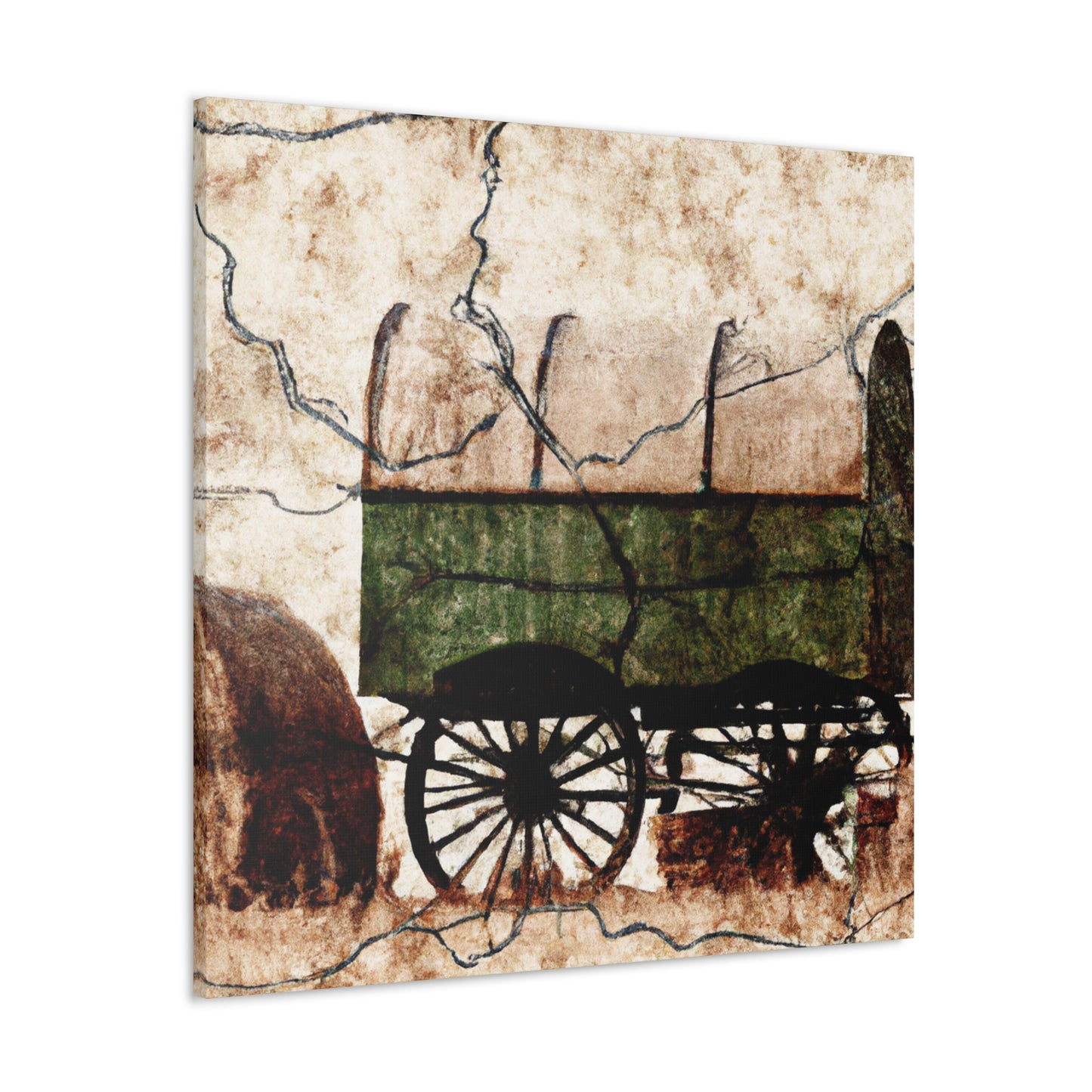 "Hay Wagon in Deco" - Canvas