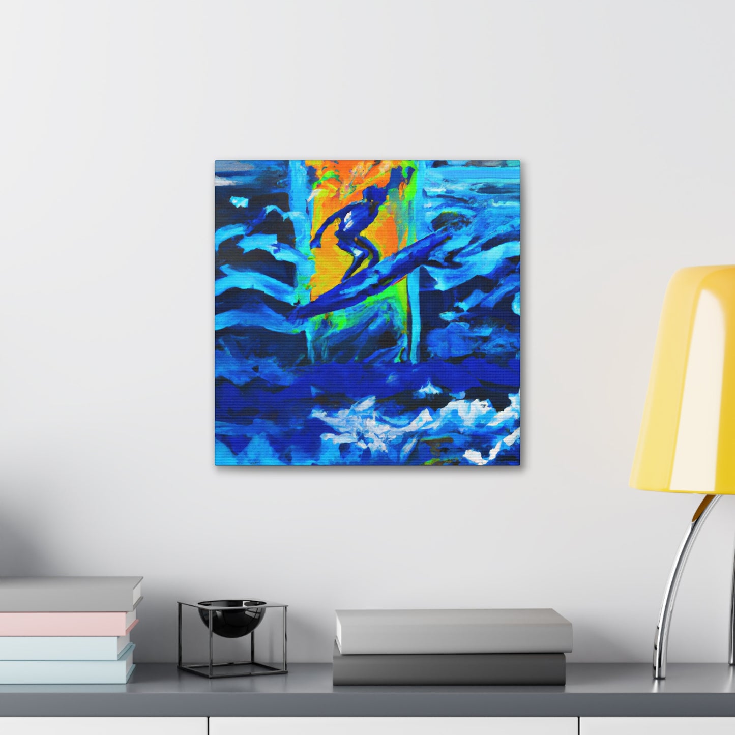 Surfing the Big Wave - Canvas