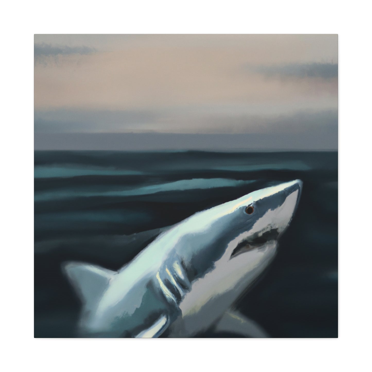 Great White Mystery. - Canvas