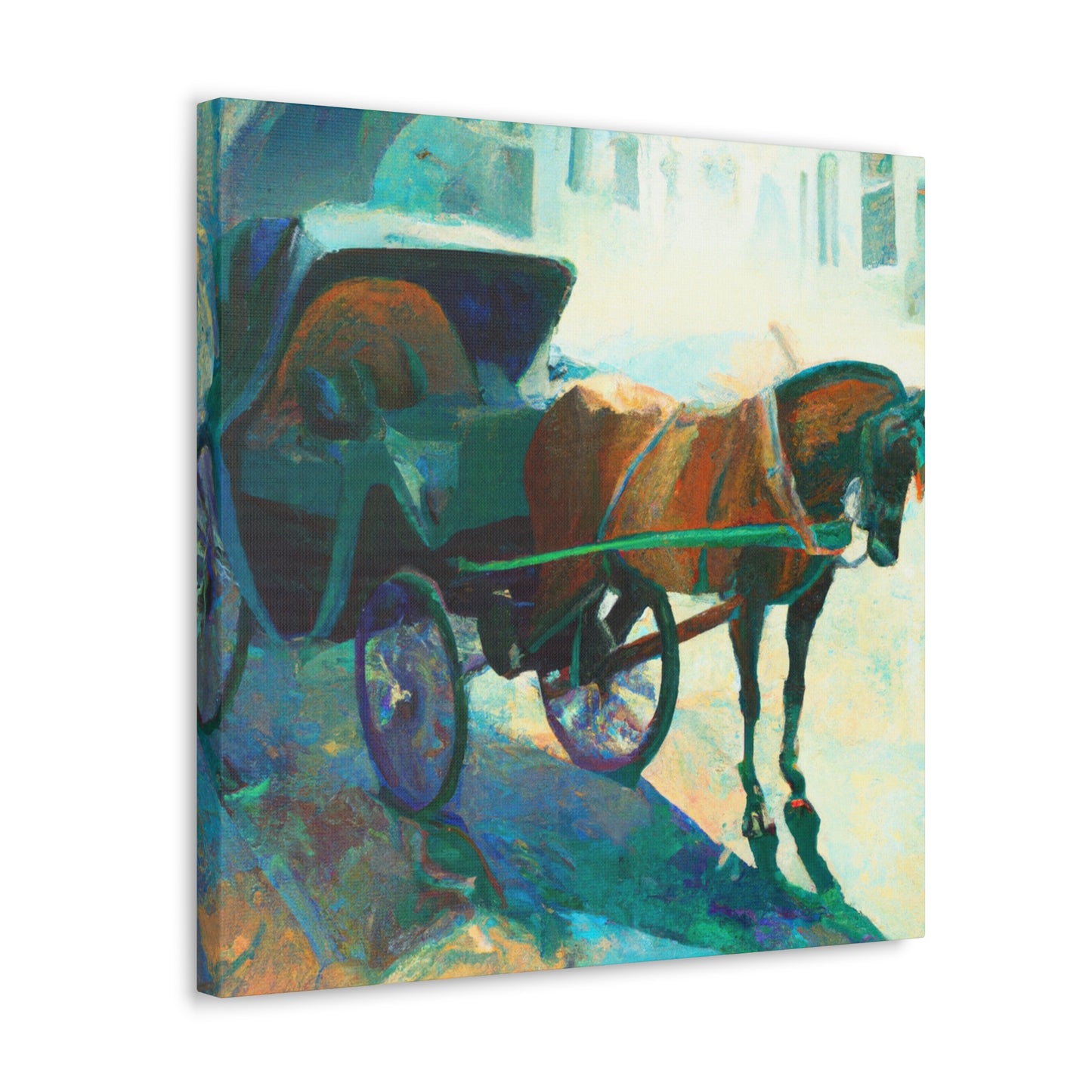 "Carriage, On Horseback" - Canvas