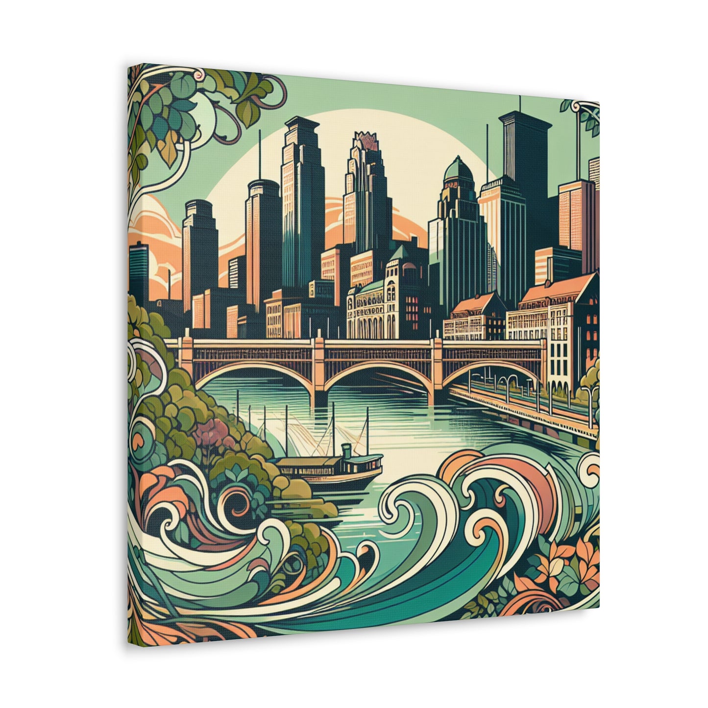 City of Flourishing Blooms - Canvas