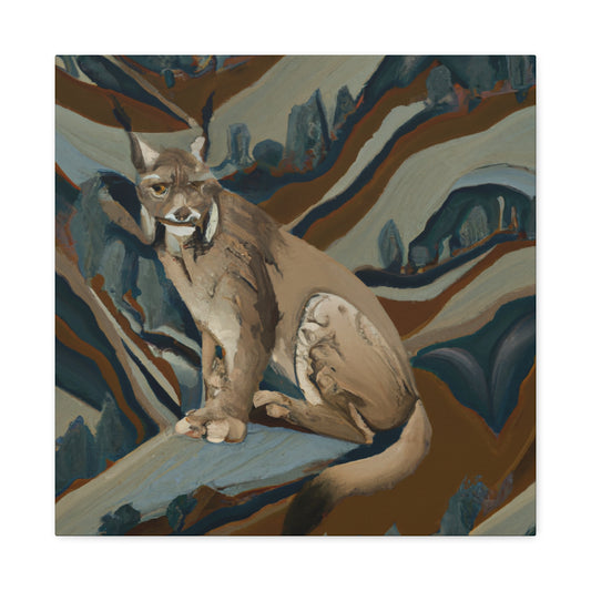 "Lynx in Art Deco". - Canvas