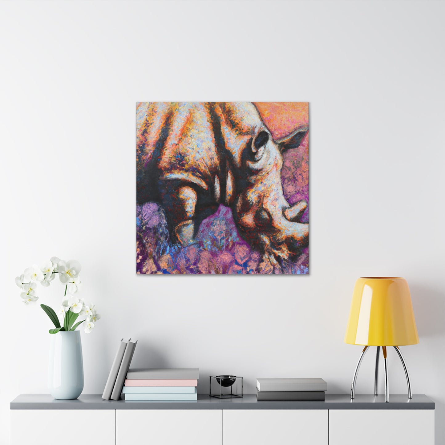 "Majestic Rhinoceros Serenity" - Canvas