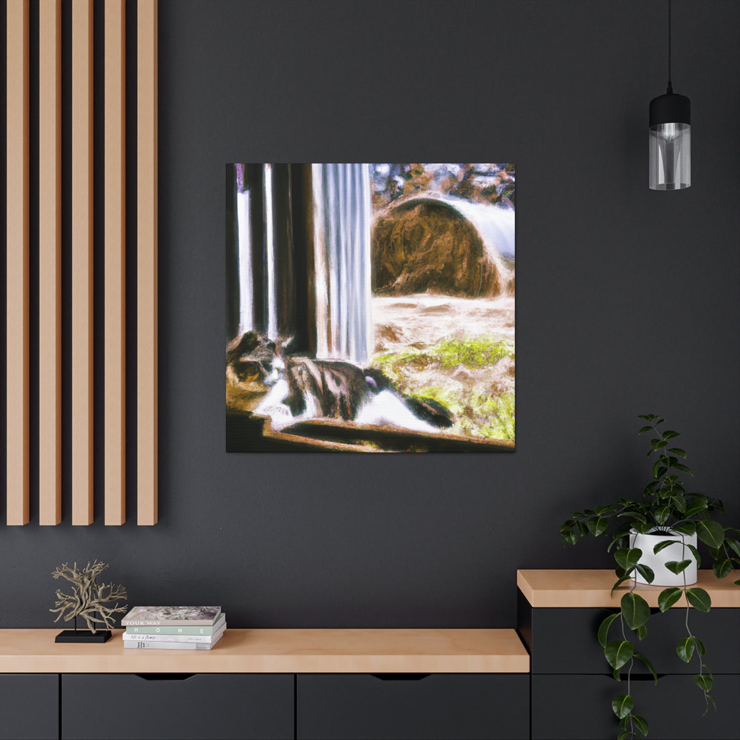 "Barn Cat Slumbering" - Canvas