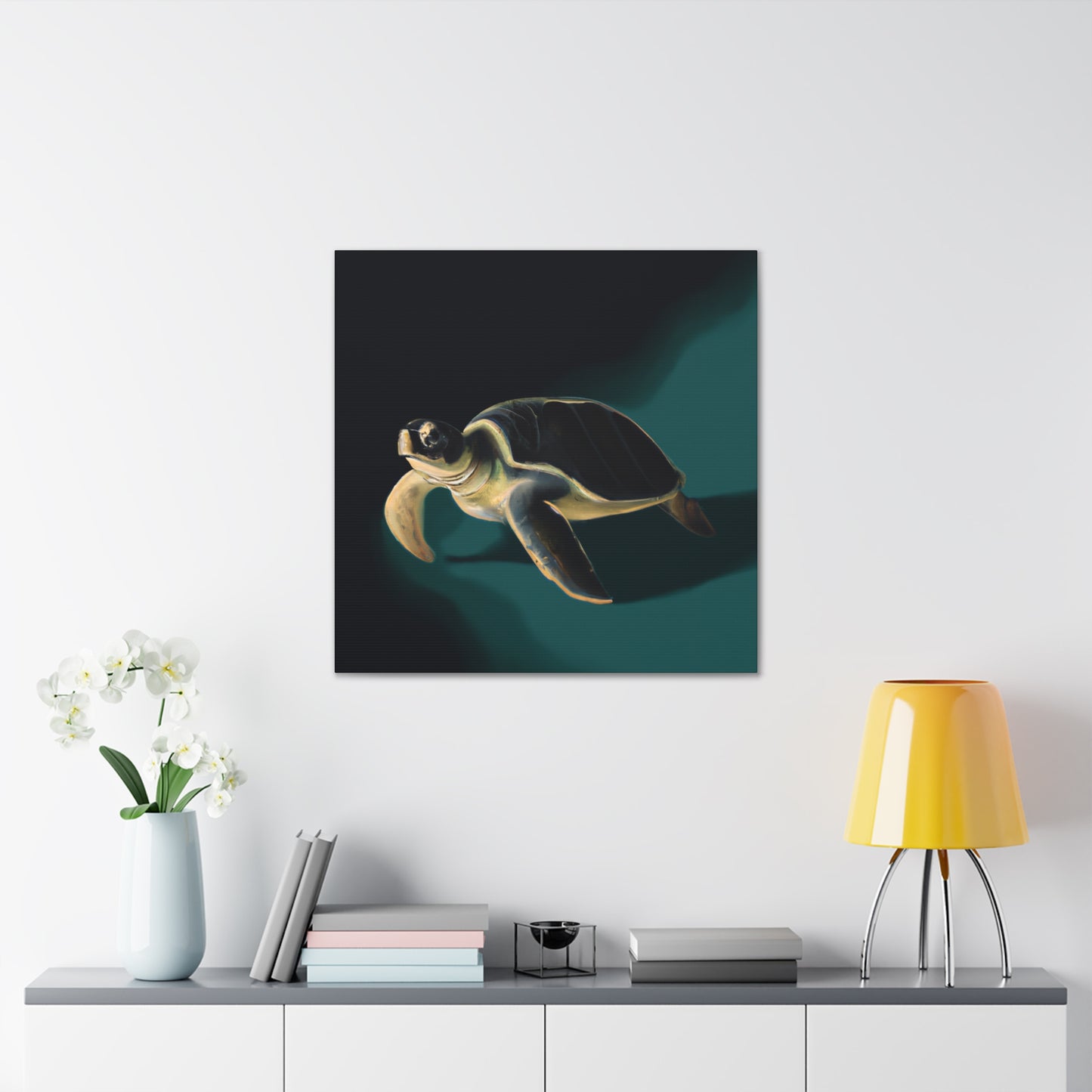 "Sea Turtle Reflection" - Canvas