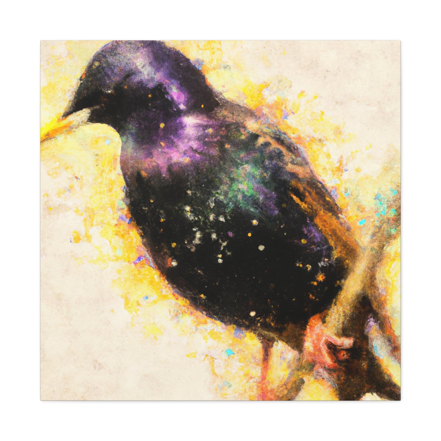 "European Starling Sculpture" - Canvas