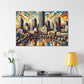 "City Kaleidoscope: Colorful Indianapolis" - Canvas