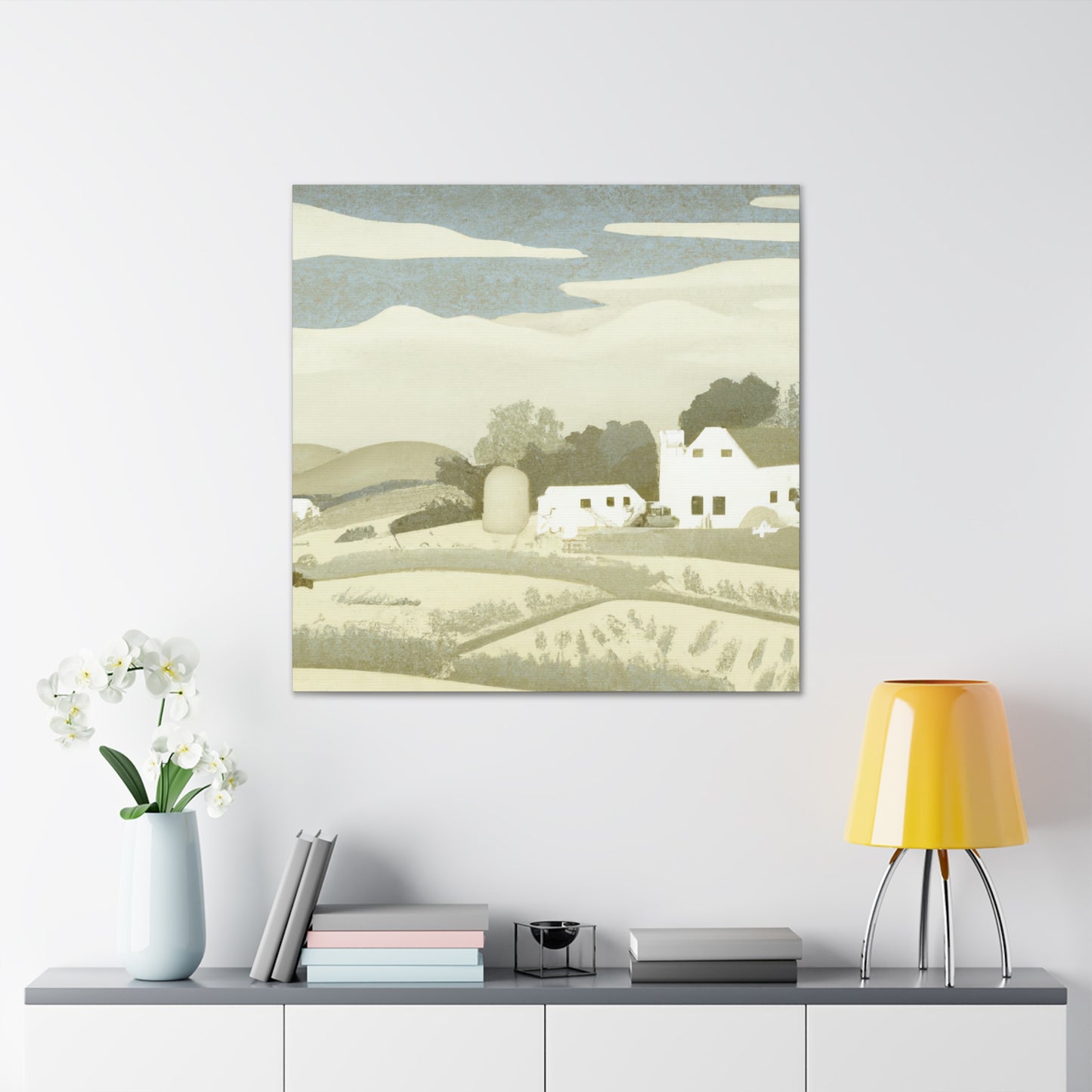 "Farmhouse in the Fields" - Canvas