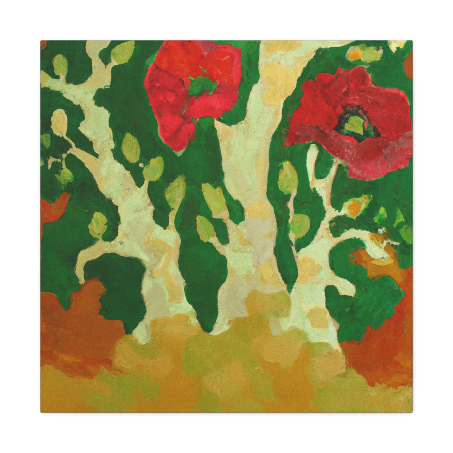 Poppies in Moonlight - Canvas