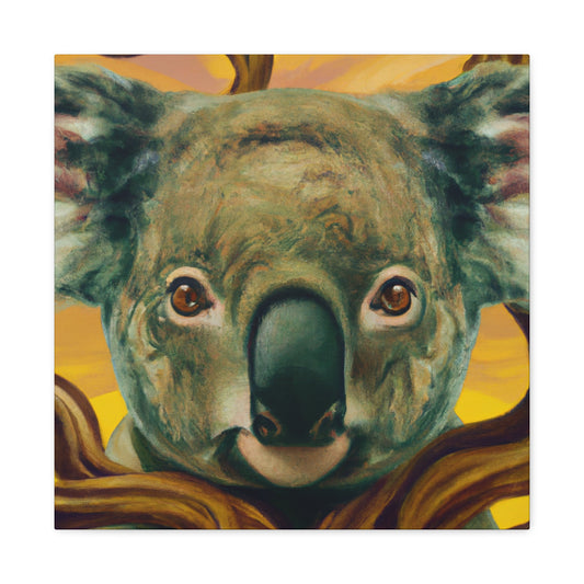 "Koala in Moonlight Glow" - Canvas