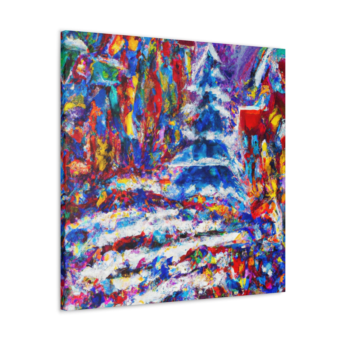 "City Square Fauvism Scene" - Canvas