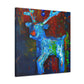 Reindeer in Flight. - Canvas