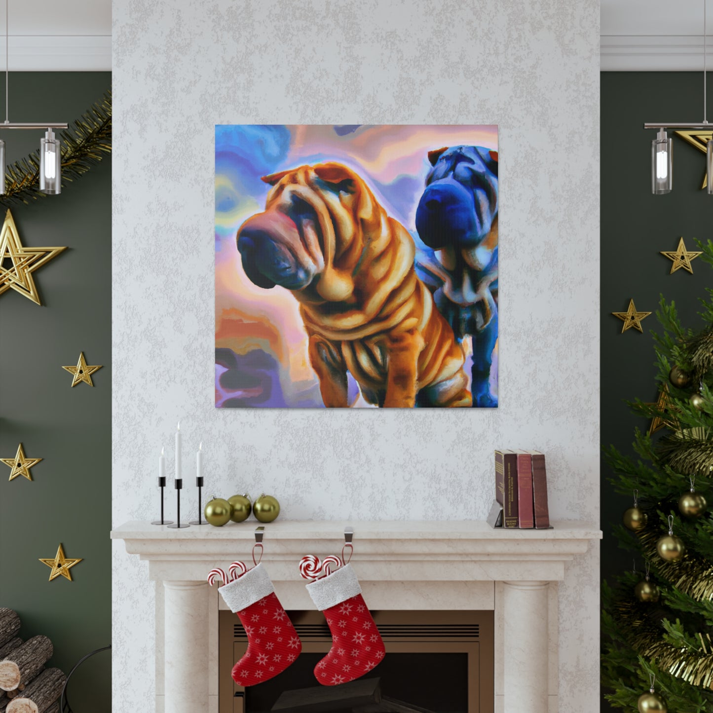 "Pensive Shar Pei Dream" - Canvas