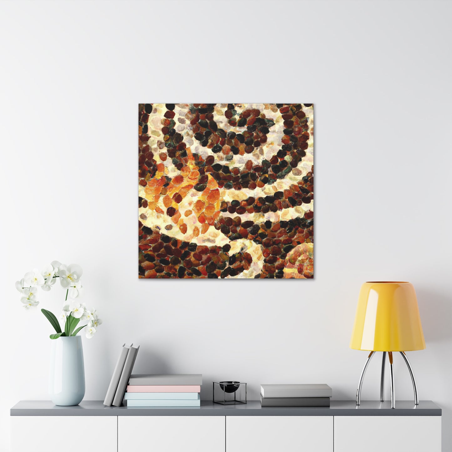 Coffee Pointillism Dream - Canvas