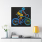 "Bicyclist in Motion" - Canvas