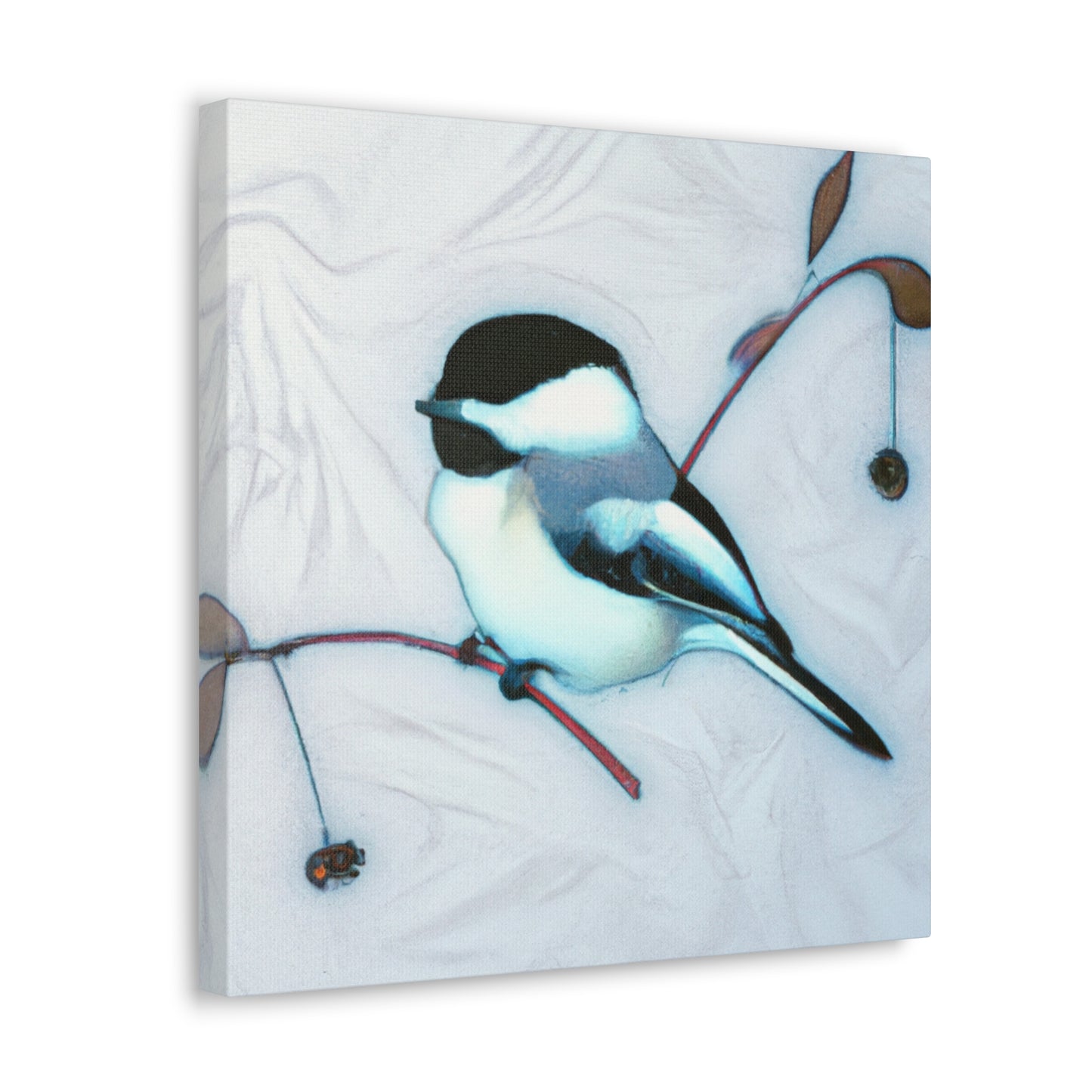 "Chickadee in Art Nouveau" - Canvas