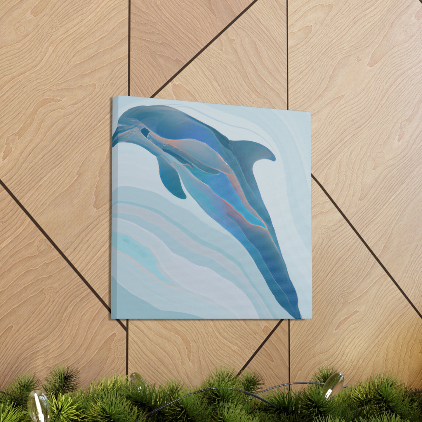 Dolphin's Playful Joy - Canvas