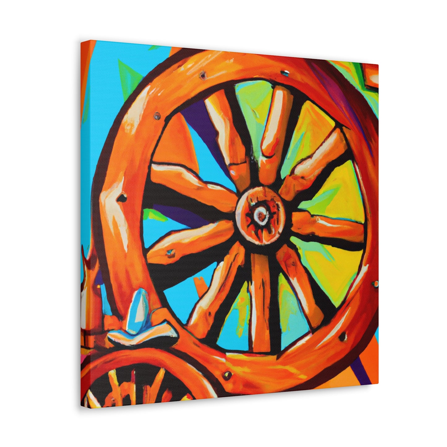 Wagon Wheel Art Deco - Canvas