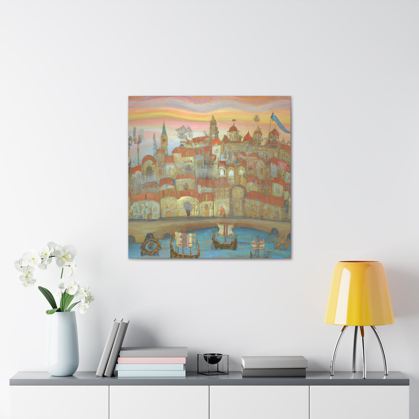 Cityscape at Sunset - Canvas