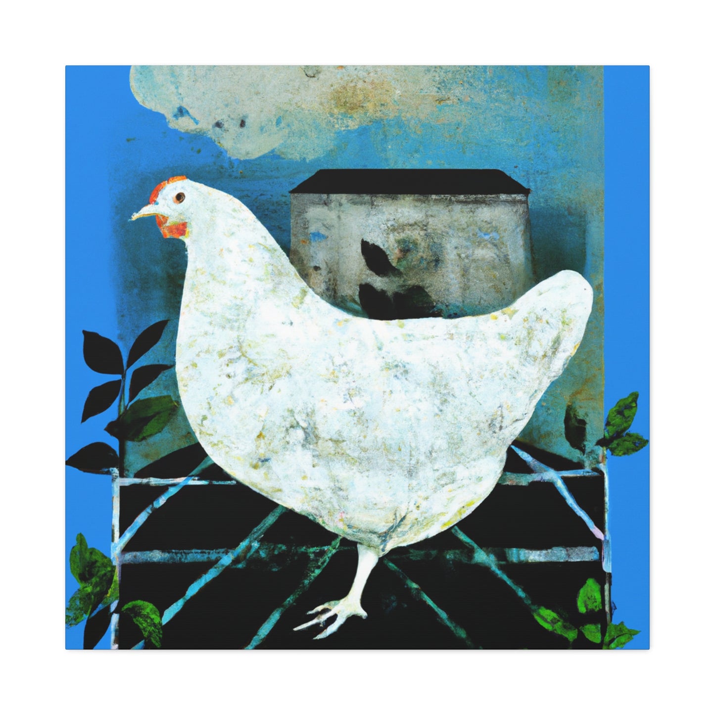 "Chicken in Art Deco" - Canvas