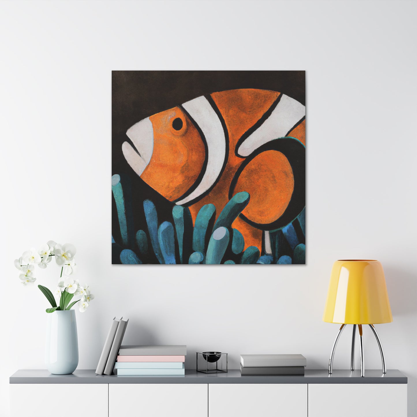 "Funny Clownfish Artwork." - Canvas