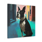 Boston Terrier Lounging - Canvas