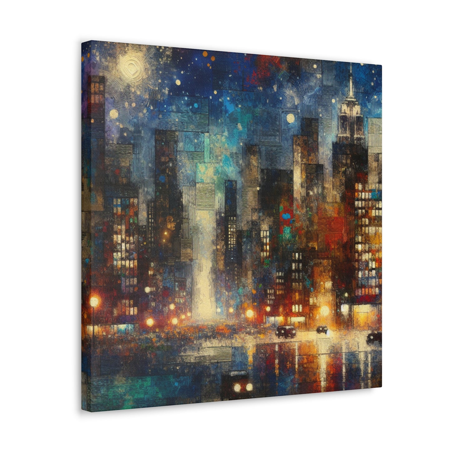 "Midnight Brilliance Unveiled" - Canvas