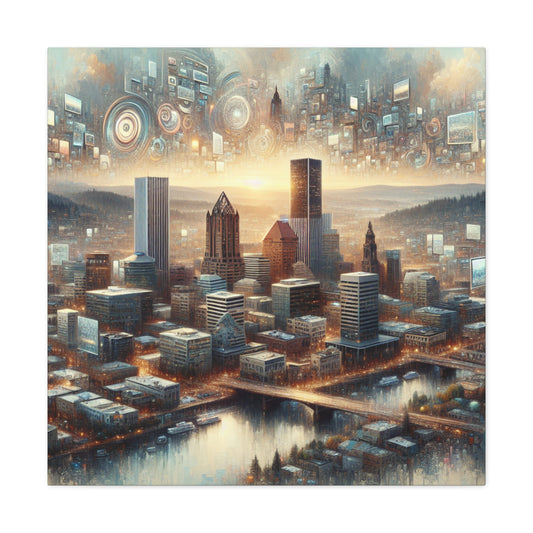 Serenity Amidst Cityscape - Canvas