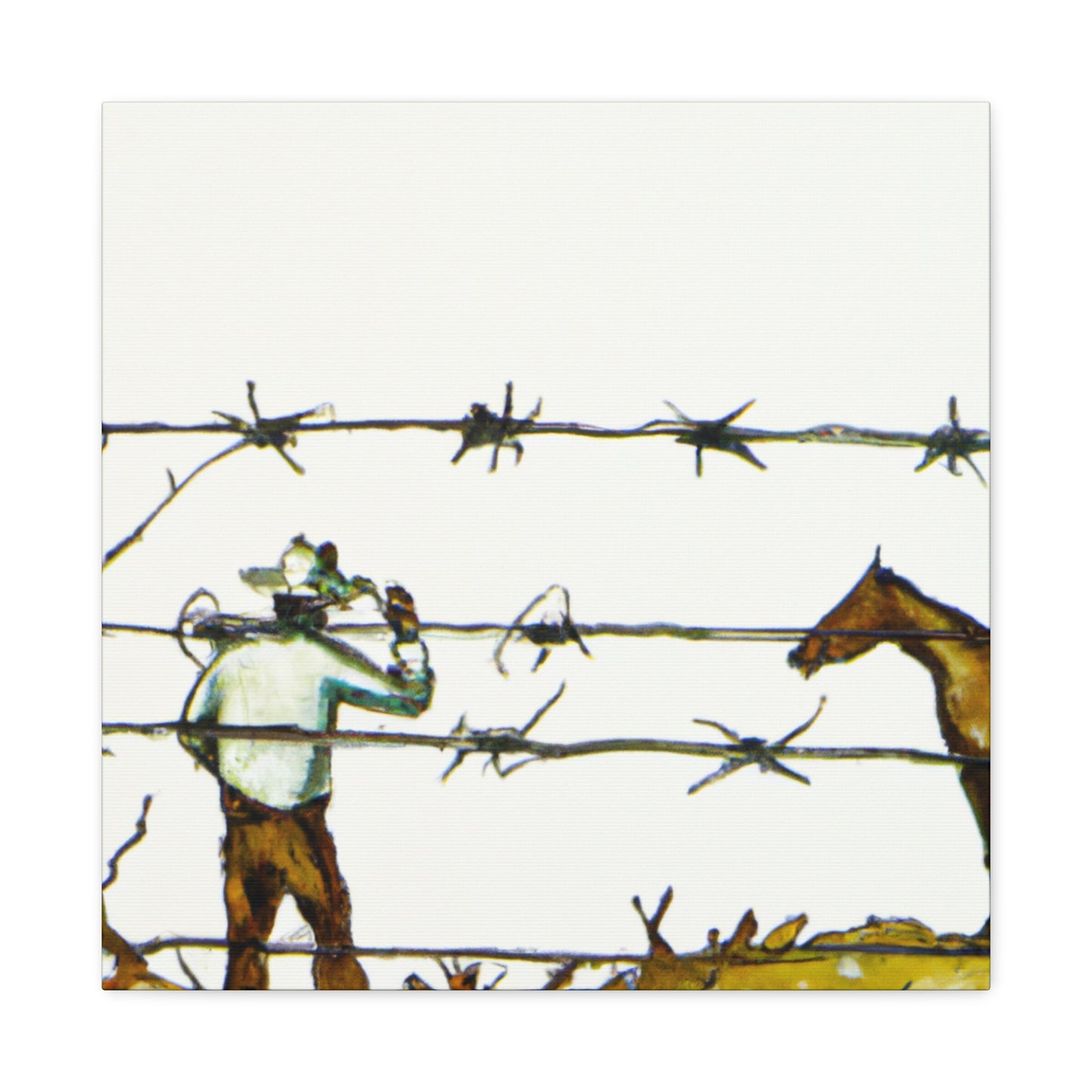 "Barbed Wire Paradox" - Canvas