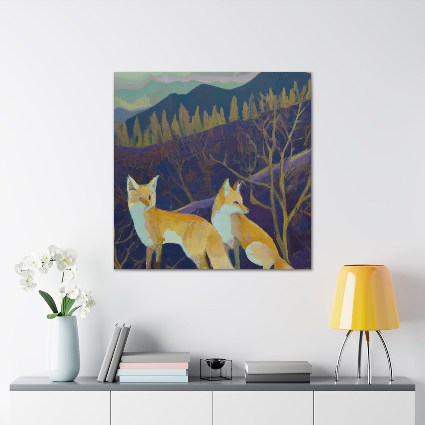 "Fox in Art Deco" - Canvas