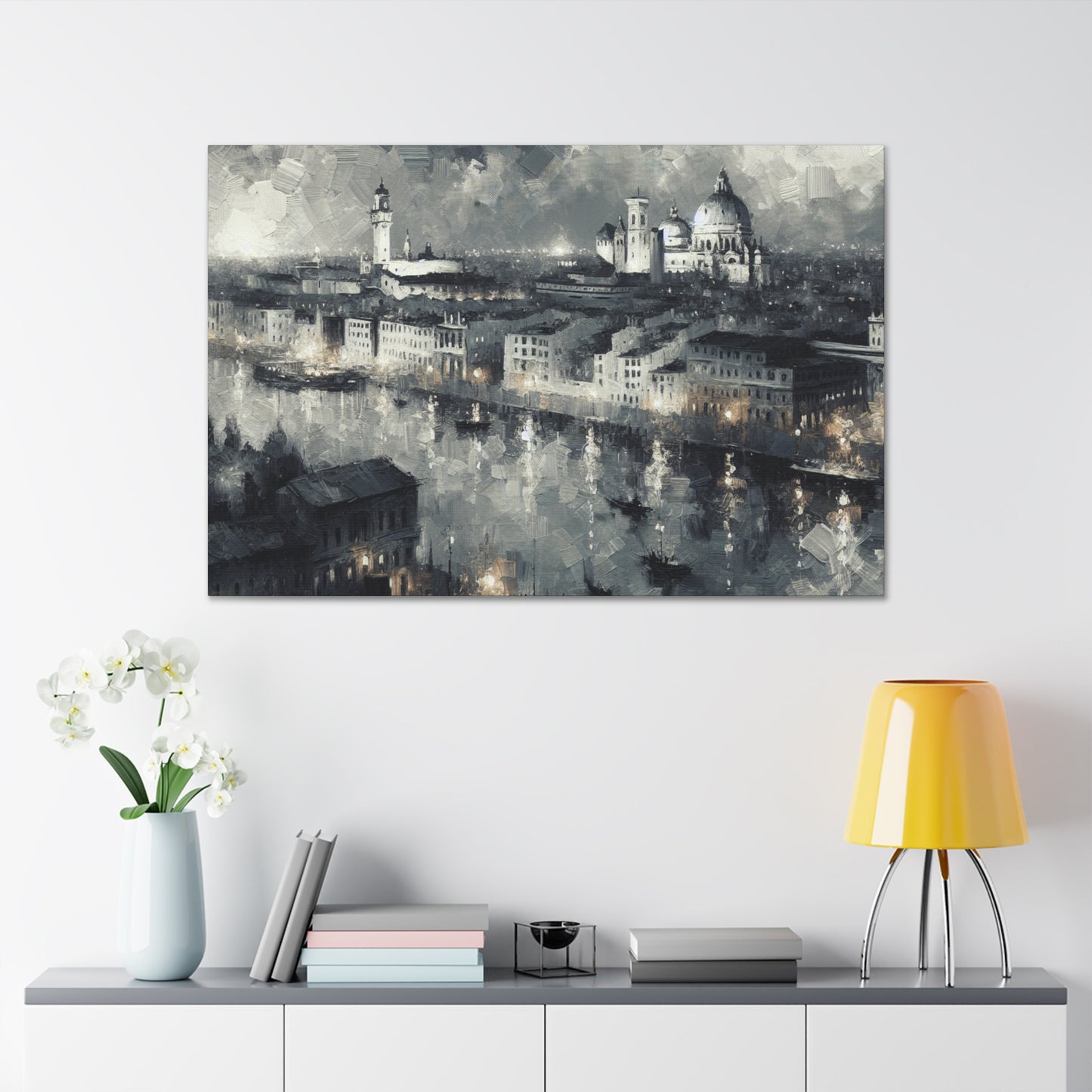 Nocturnal Urban Splendor - Canvas