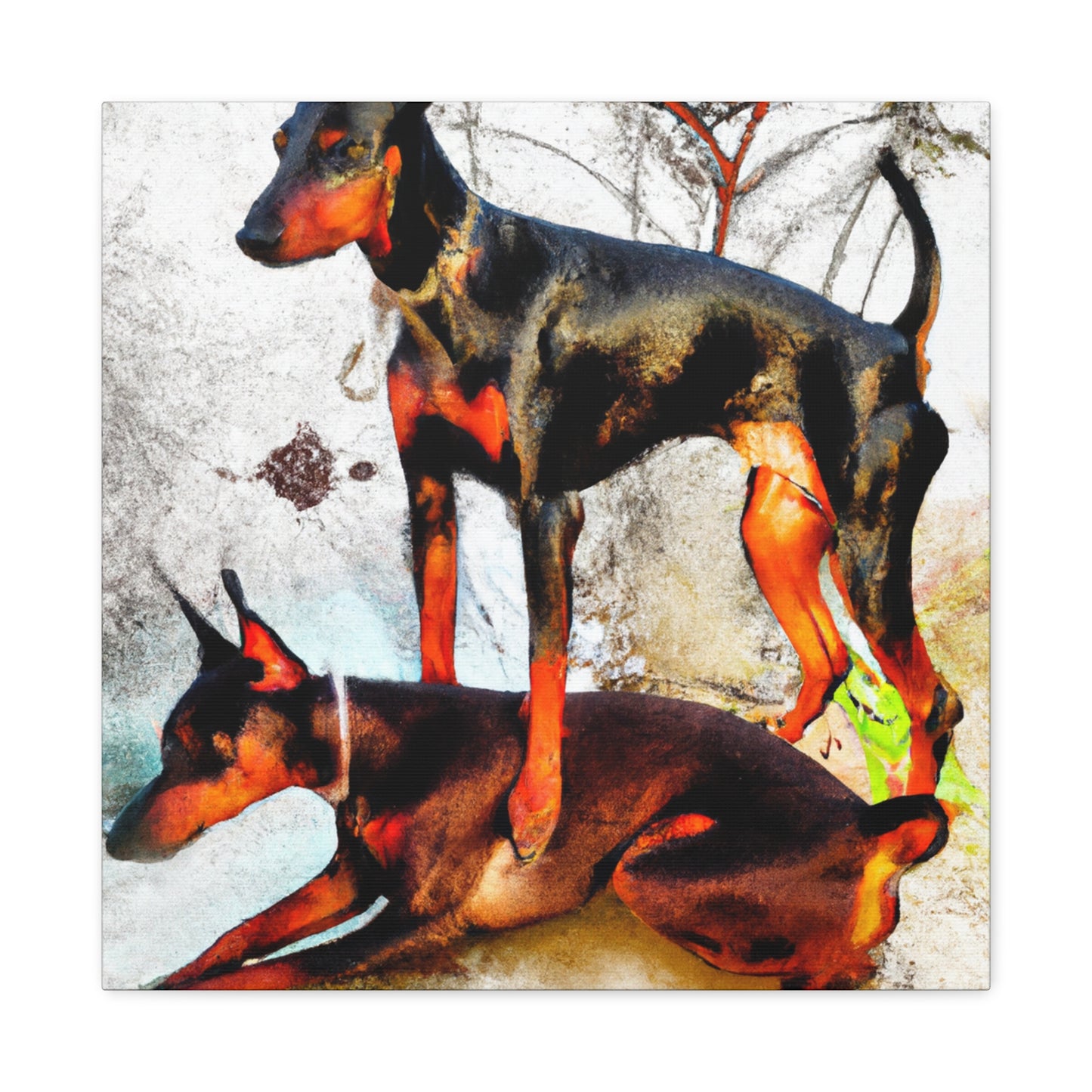 "Doberman's Bold Spirit" - Canvas