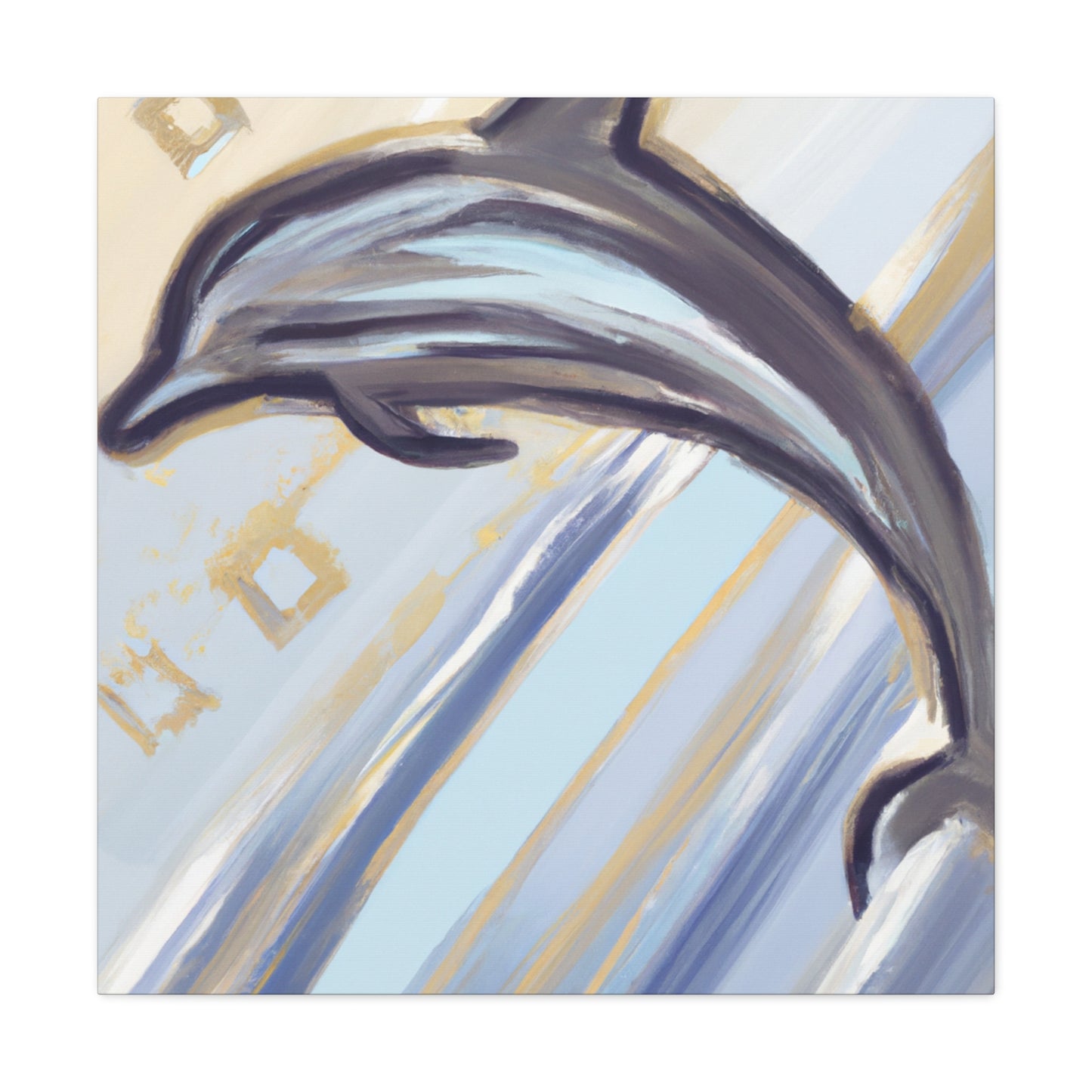 "Dancing Dolphin Delight" - Canvas