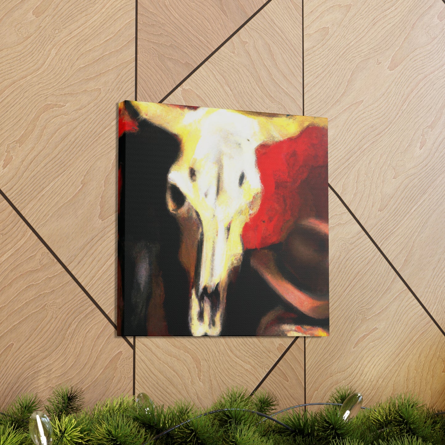 "Cow Skull Expressionism' - Canvas