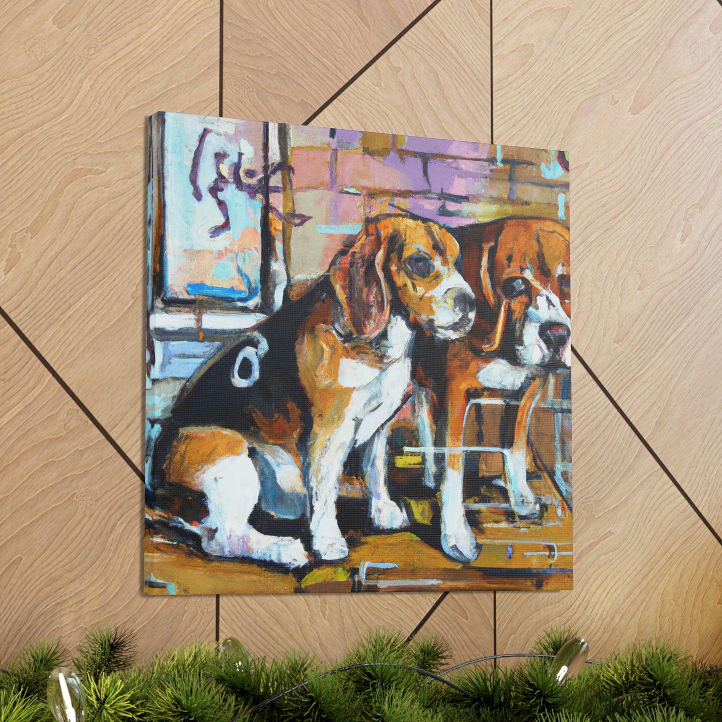 "Beagle and the City" - Canvas