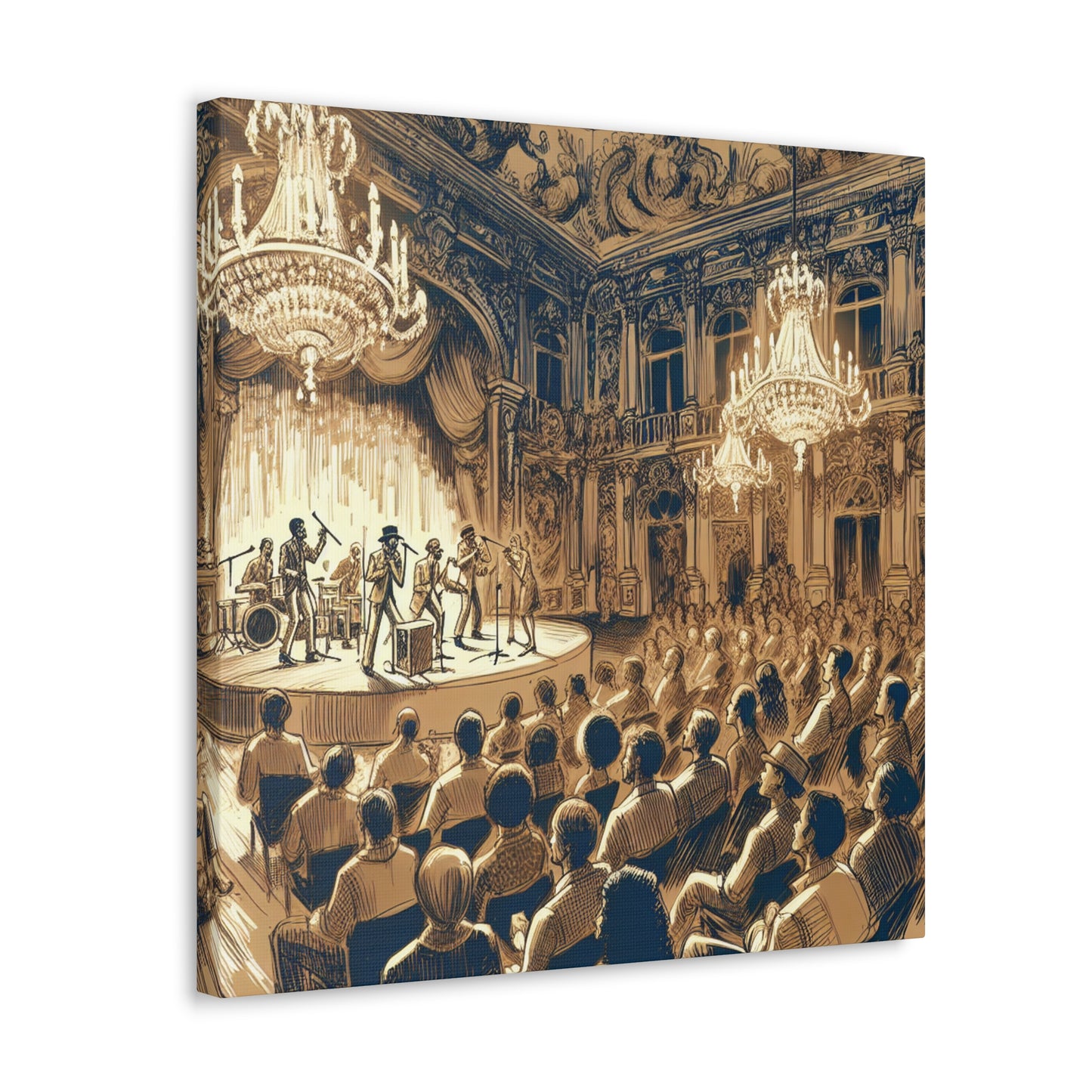 Laughter's Rococo Brilliance - Canvas