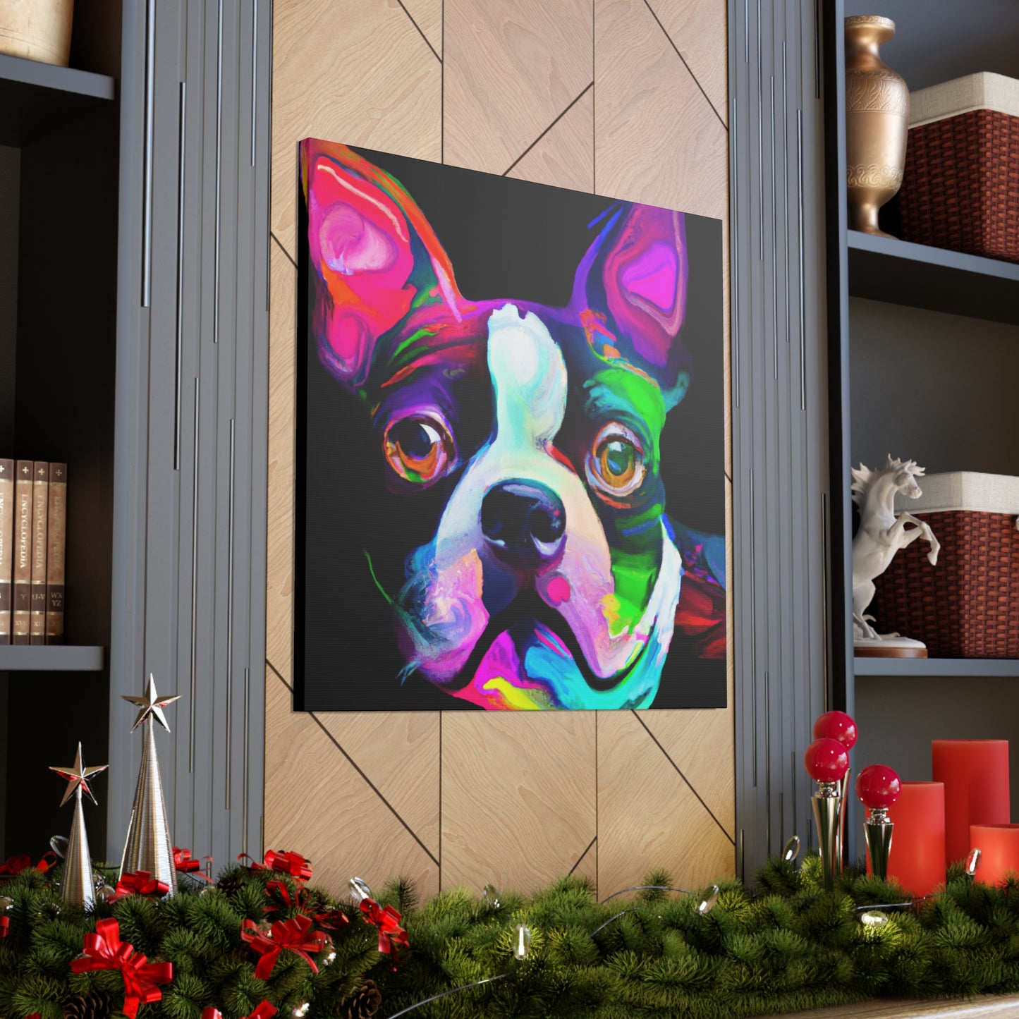 Adorable Boston Terrier - Canvas