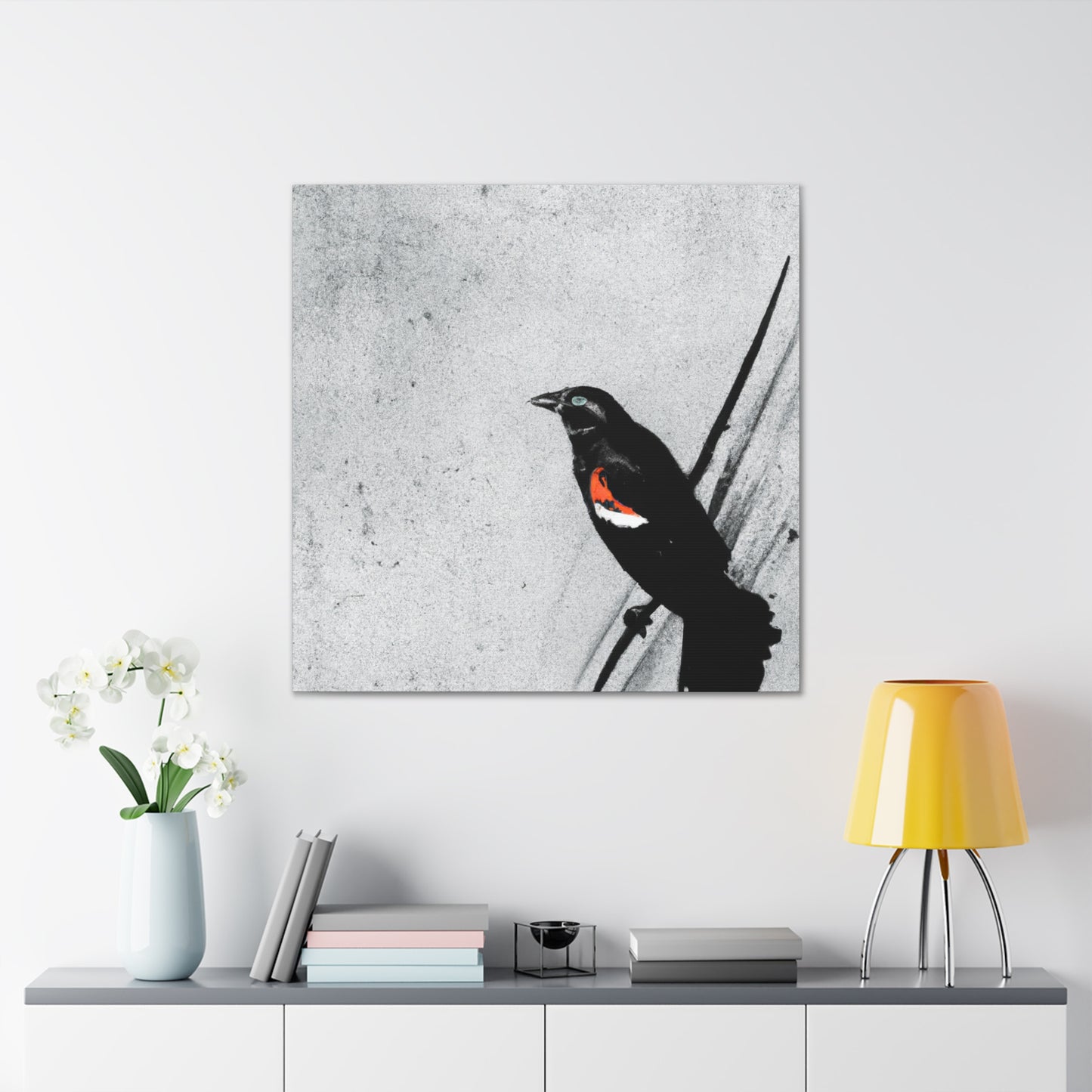 "Red Winged Blackbird Calls" - Canvas