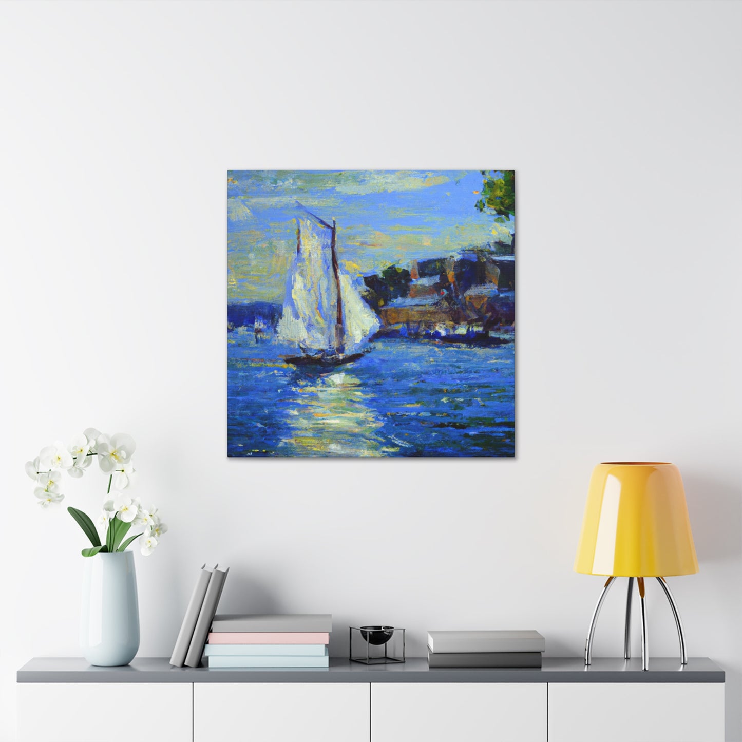 "Sailboat on Still Water" - Canvas