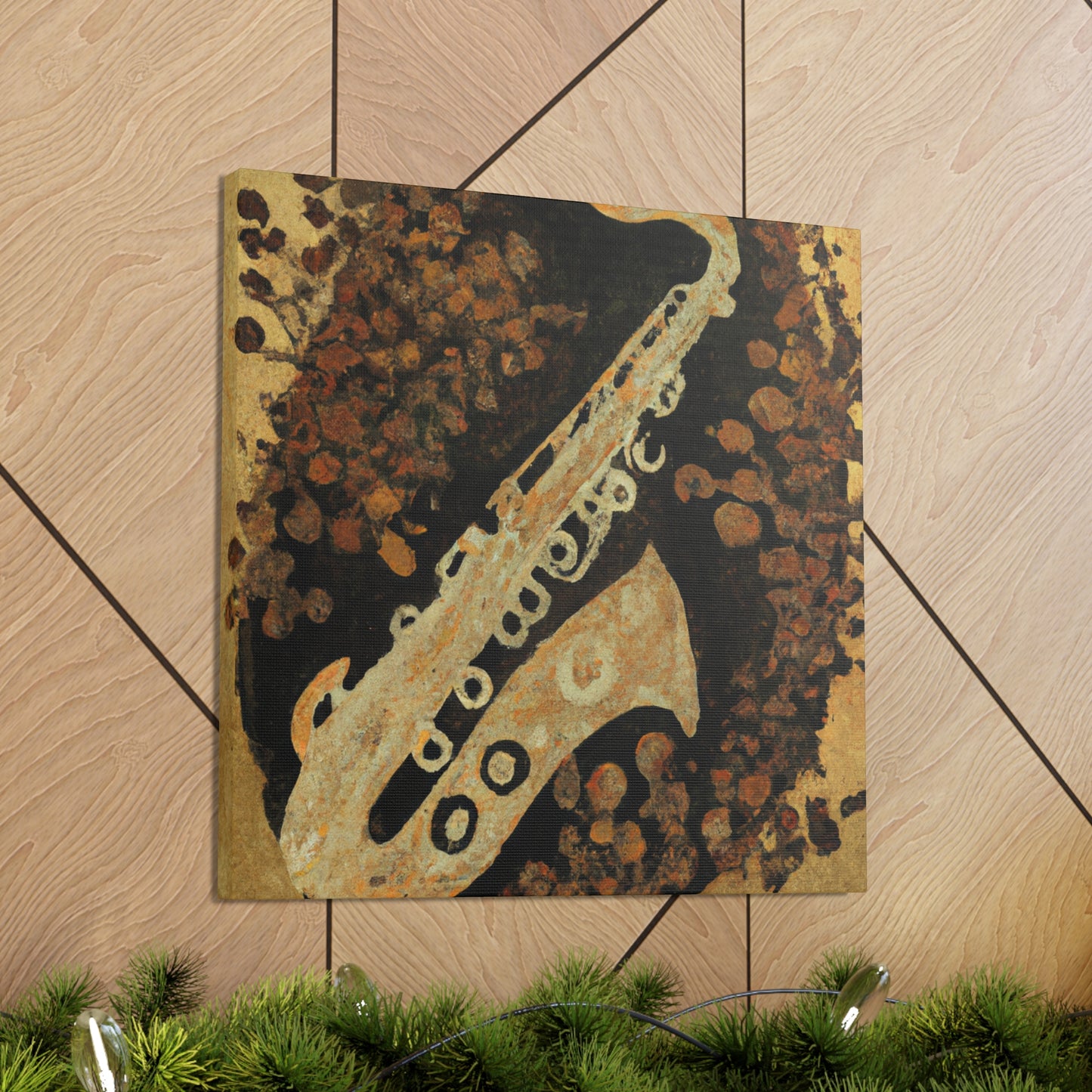 Saxophone in Moonlight. - Canvas