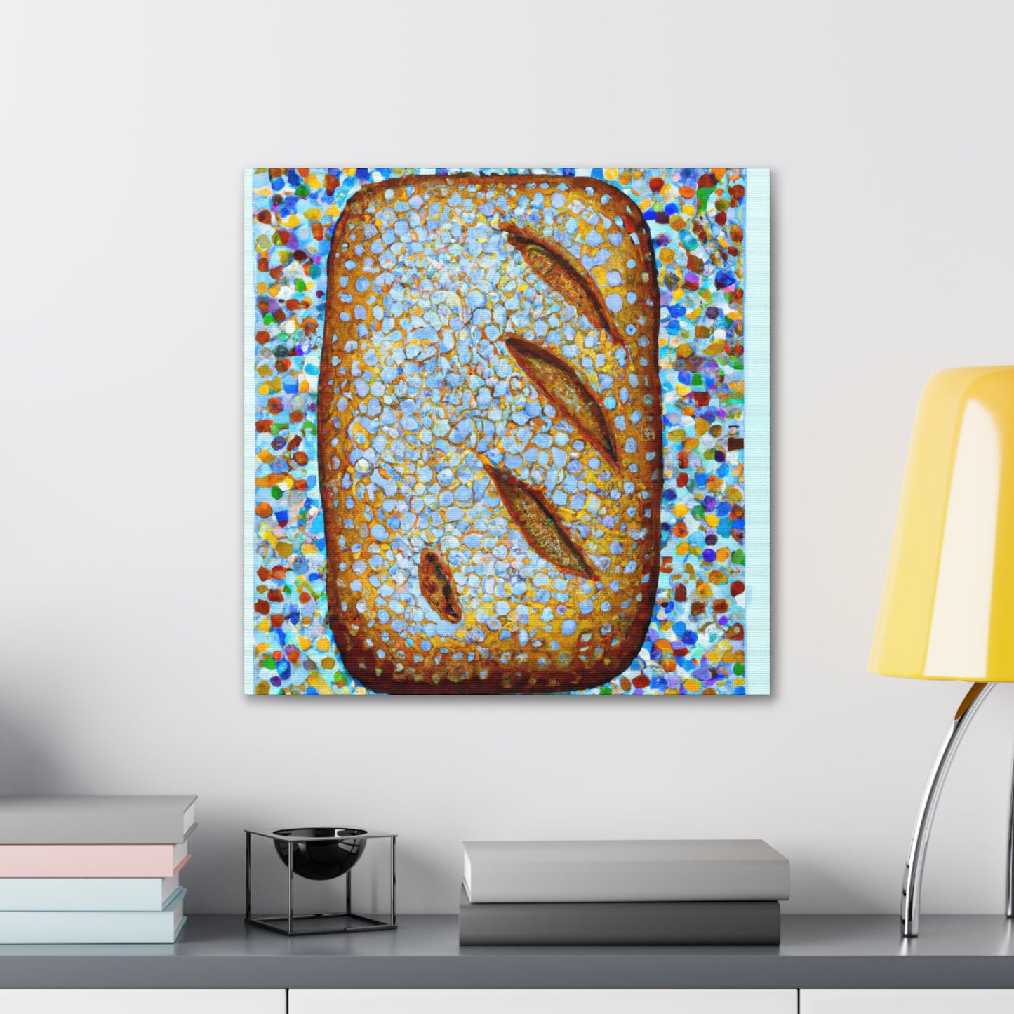 "Bread's Pointillist Painting - Canvas