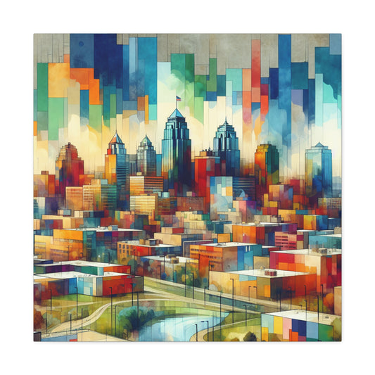 "Vibrant Midwestern Metropolis" - Canvas