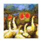 Geese on the Lake - Canvas