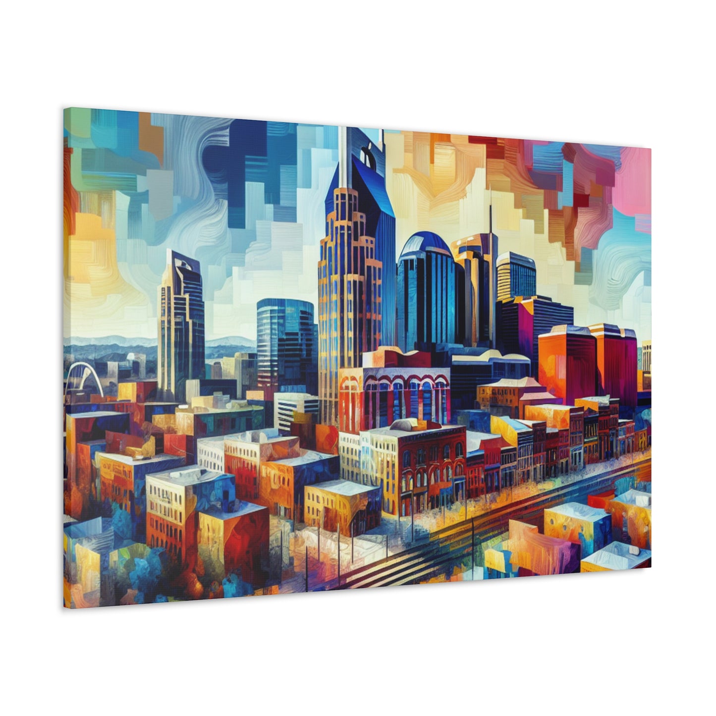 Vibrant Melodies of Nashville. - Canvas