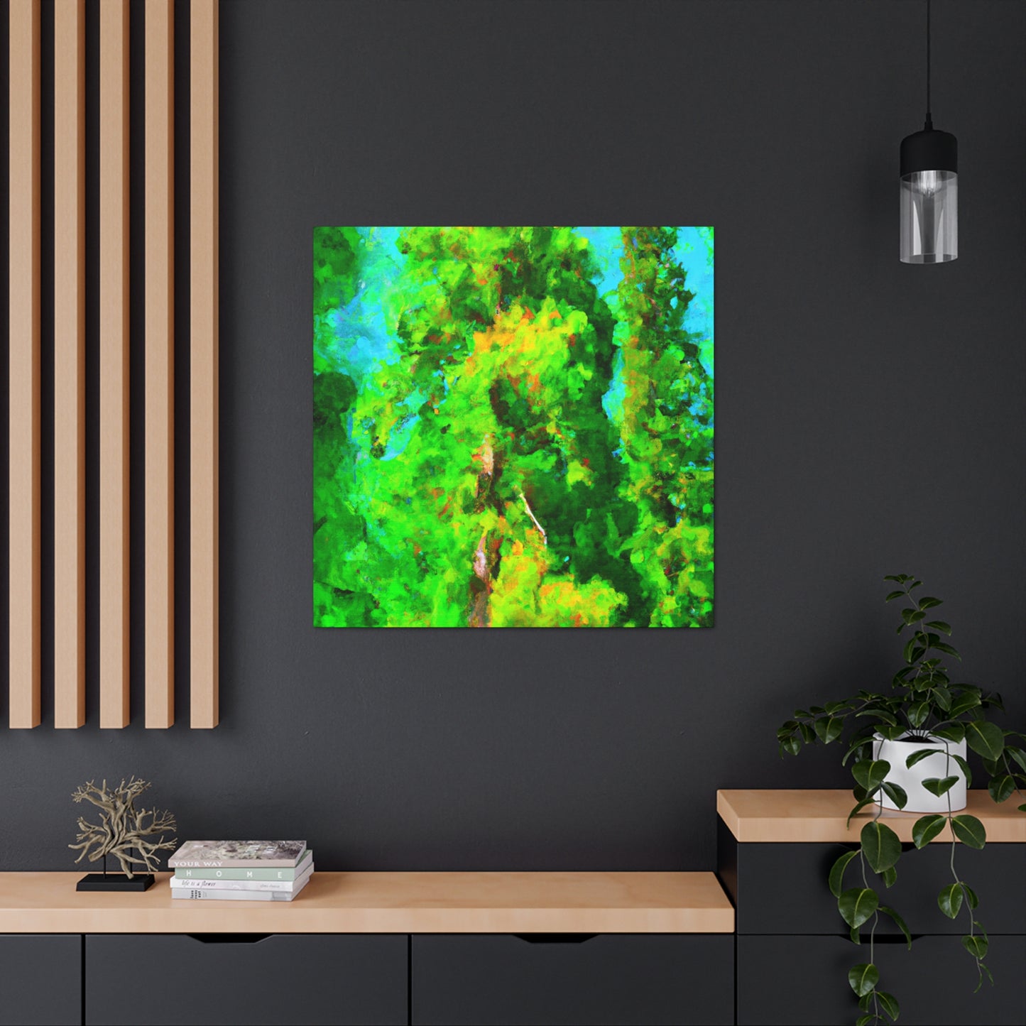 Cypress Tree Impressionism - Canvas