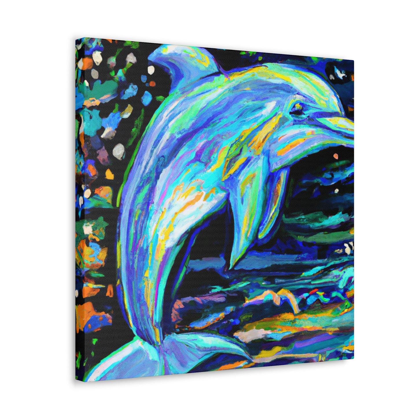 Dancing Dolphin Fauvism - Canvas