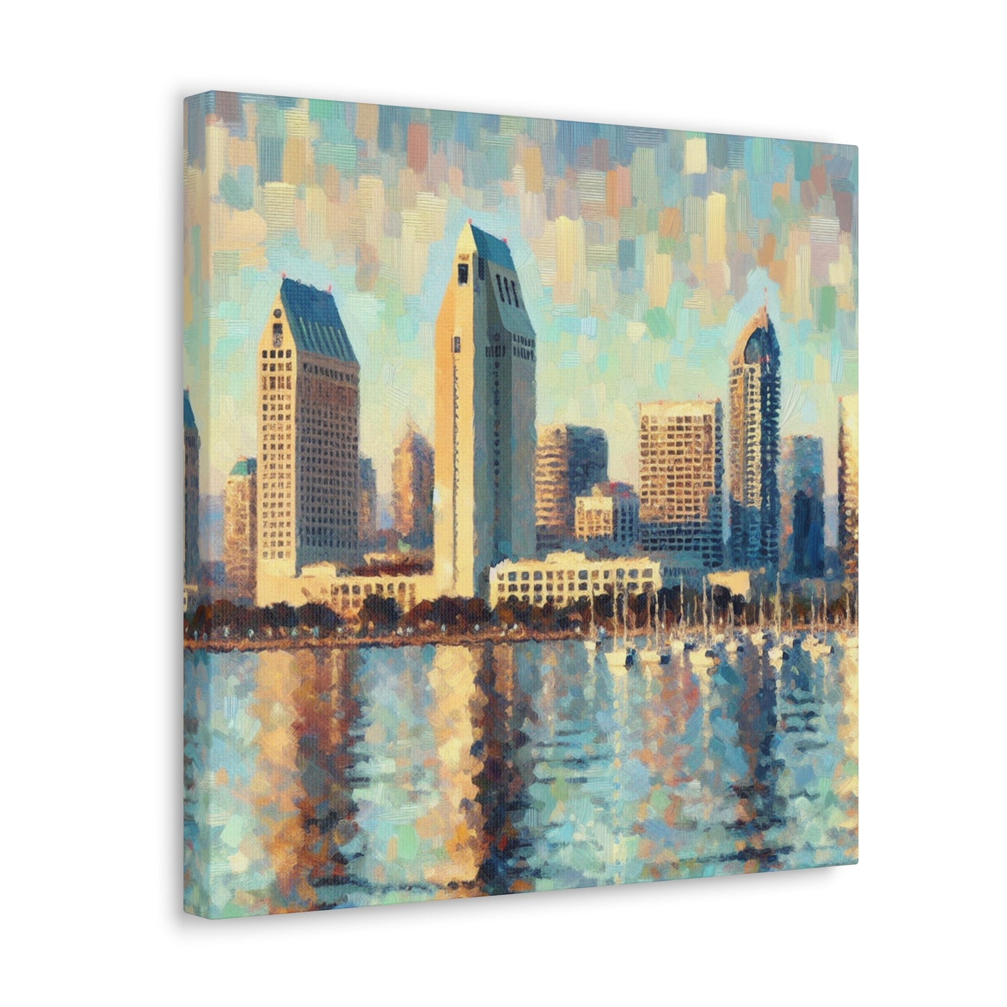 "Coastal Serenity in Sunlight" - Canvas