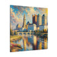 "Sunlit Columbus Canvassed Elegance" - Canvas