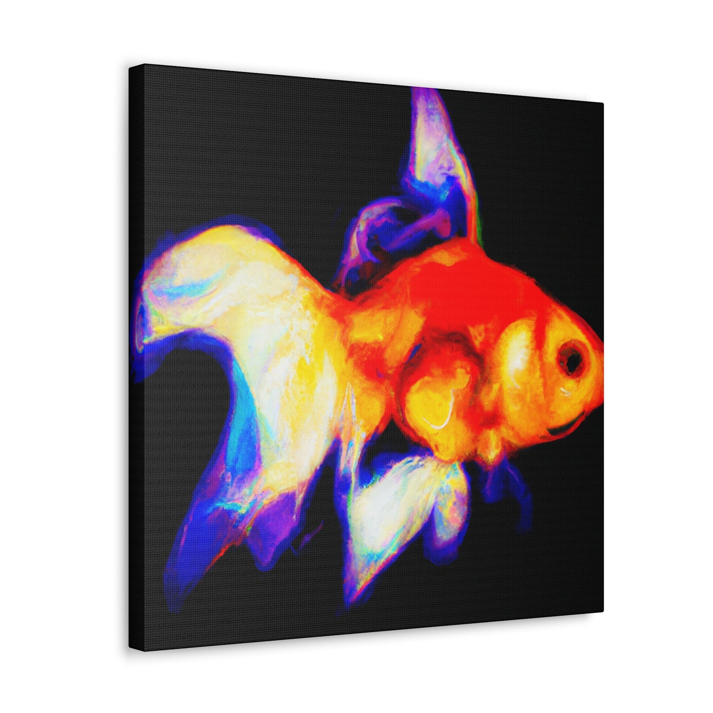 "Golden Fish Delight" - Canvas