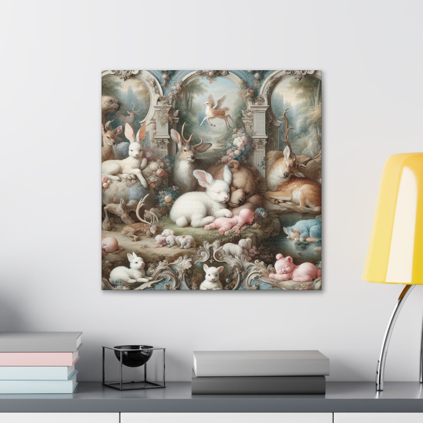 Slumbering Forest Creatures - Canvas